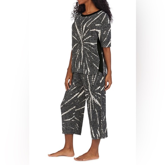 DKNY CAPRI PJ SET XXL lounging set of colors, black grayish cream - Picture 3 of 15